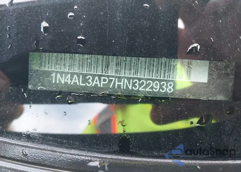 2017 Nissan Altima 2.5 S из США, поврежденный, VIN 1N4AL3AP7HN322938